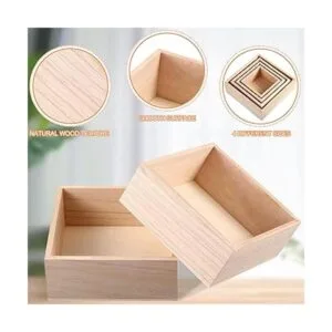 Yookeer 16 cajas de madera sin acabar caja de madera de 4_4