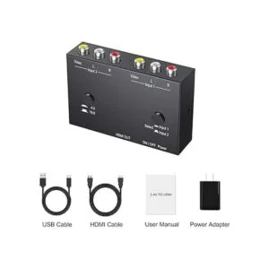 2 AV a HDMI 1080P720P 2 vías RCA compuesto CVBS AV_6