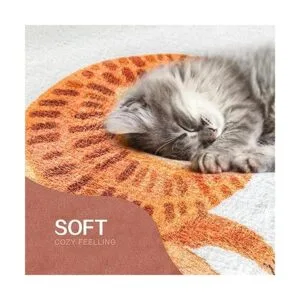 Alfombra redonda de 3.3 pies diseño de animales lindos_7