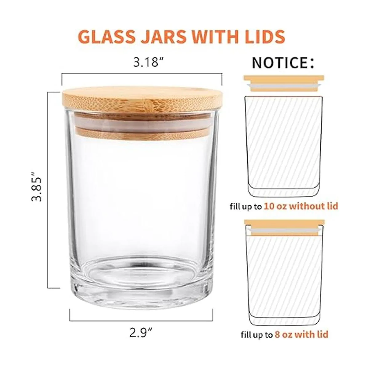 SUPMIND Paquete de 12 tarros de vidrio para velas 10_2