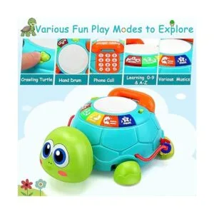 HumorPlay Juguetes musicales de tortuga para bebés de 6 a_4