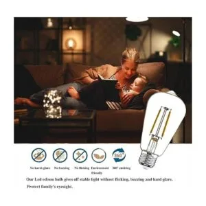 Paquete de 12 bombillas LED Edison de 2 W equivalentes._2