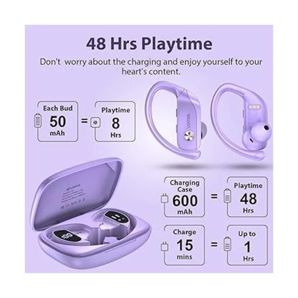 Auriculares inalámbricos Bluetooth de 48 horas_3