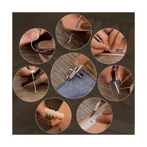 TLKKUE Leather Working Tool Kit Leather Crafting Tools_5