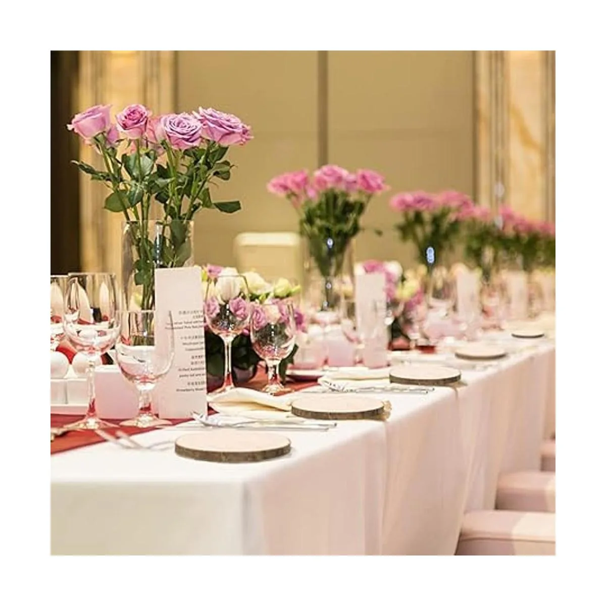 Juego de 6 rebanadas de madera redonda natural de 8 a 9_6