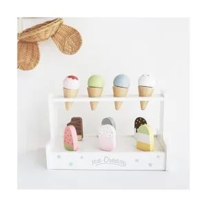 nunukids Juego de helados de madera juguete de helado de_3