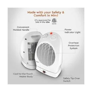Comfort Zone CZ50 Calentador portátil eléctrico oscilante_5