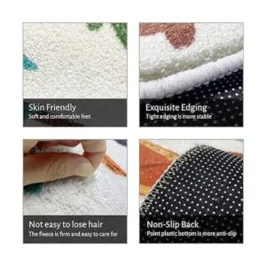 Alfombra redonda de 3.3 pies diseño de animales lindos_6