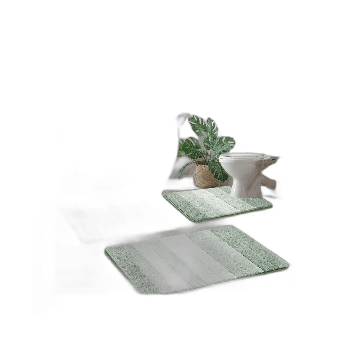 KMSON Juego de 3 alfombras de baño degradadas con tapete_1