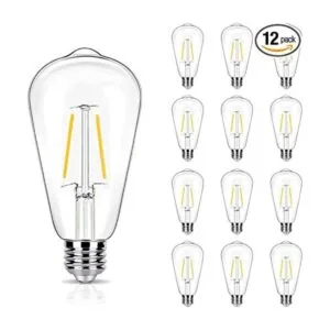 Paquete de 12 bombillas LED Edison de 2 W equivalentes._1