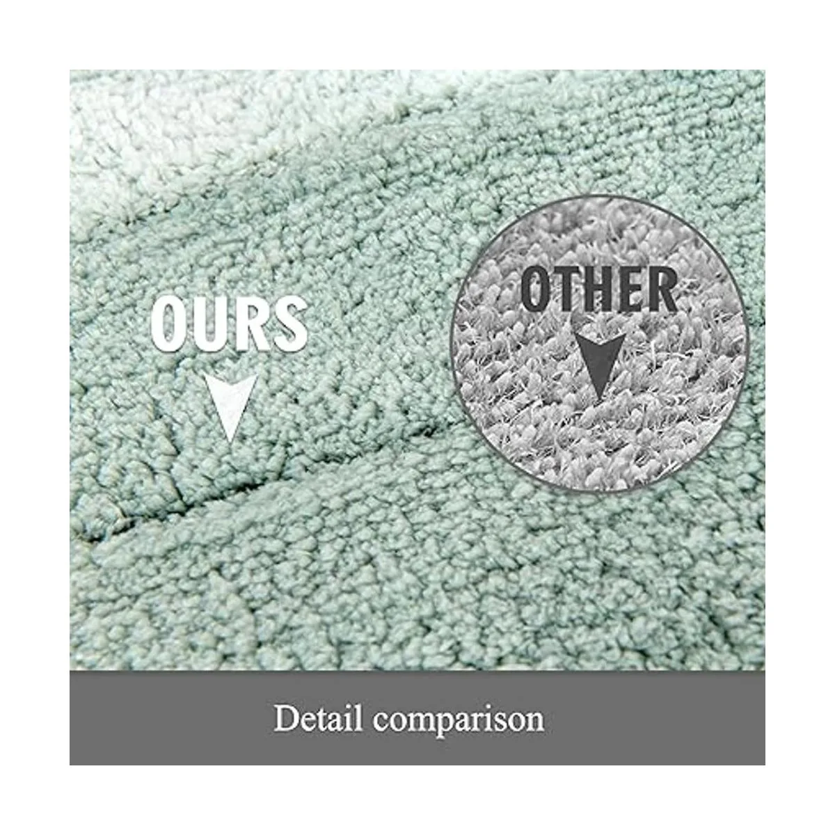 KMSON Juego de 3 alfombras de baño degradadas con tapete_4