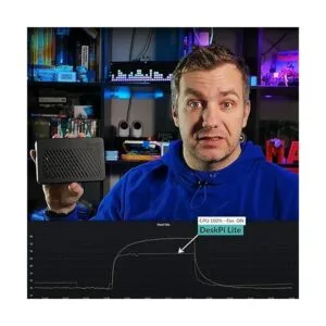 GeeekPi DeskPi Lite Raspberry Pi 4 Funda con botón de_3