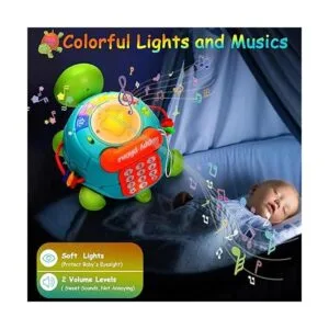 HumorPlay Juguetes musicales de tortuga para bebés de 6 a_5