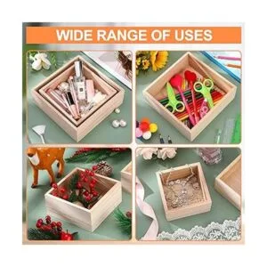 Yookeer 16 cajas de madera sin acabar caja de madera de 4_7