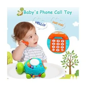 HumorPlay Juguetes musicales de tortuga para bebés de 6 a_3