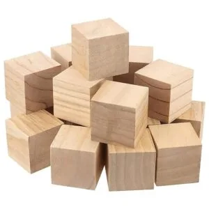 HOZEON 45 cubos de madera de 2 pulgadas bloques de madera_1