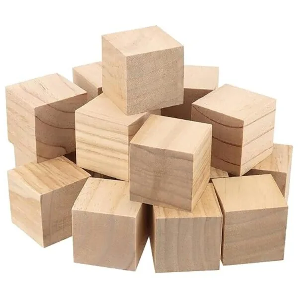 HOZEON 45 cubos de madera de 2 pulgadas bloques de madera_1