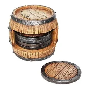 5 posavasos de barril de whisky bourbon decoración única_3