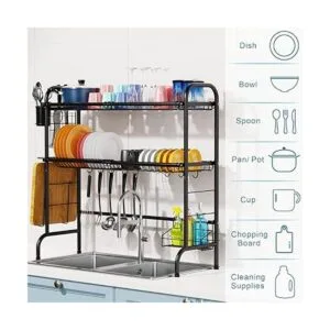 GSlife Escurridor de platos de acero inoxidable de 2_2