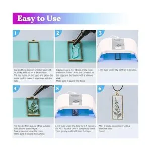 LETS RESIN Kit de resina UV con luz 153 piezas de resina_6