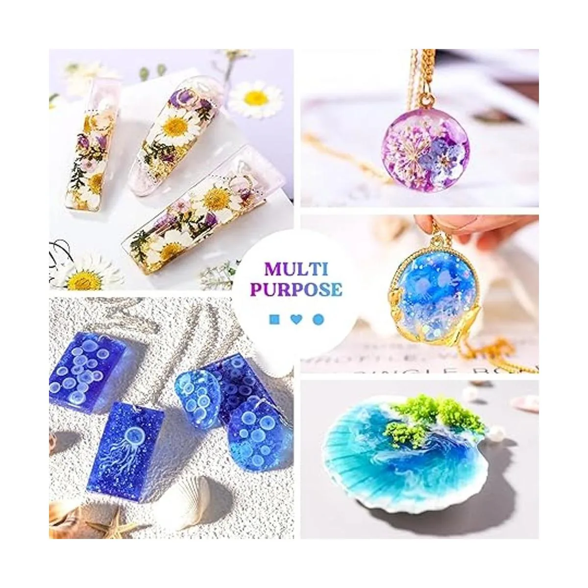 LETS RESIN Kit de resina UV con luz 153 piezas de resina_3