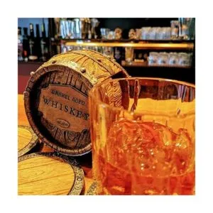5 posavasos de barril de whisky bourbon decoración única_7