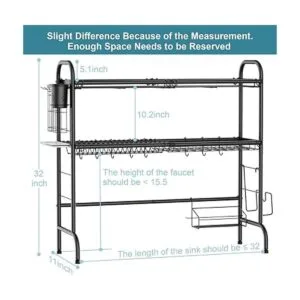 GSlife Escurridor de platos de acero inoxidable de 2_5