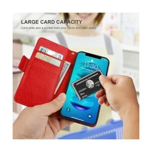 Bocasal Funda tipo cartera para iPhone 14 Plus 5G de piel_4