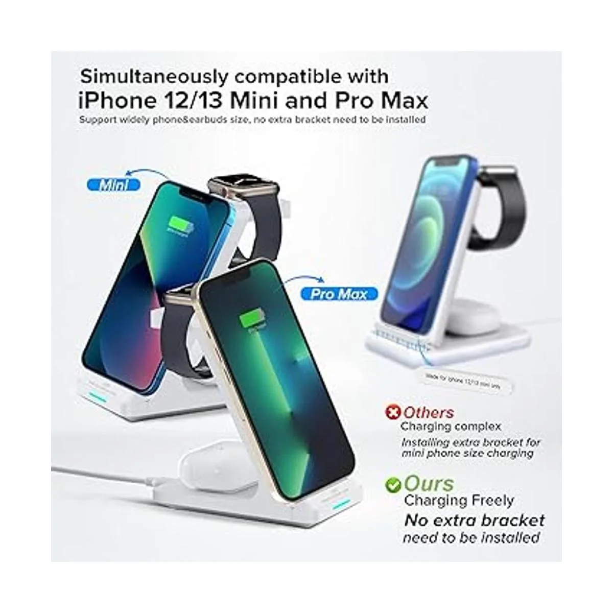 Estación de carga inalámbrica soporte de cargador_5