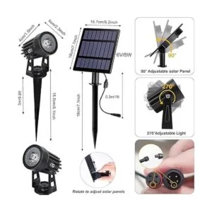 LINQELLY Focos solares RGB para exteriores luces solares_2