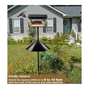 Garbuildman Deflector de ardilla para poste de comedero de_6