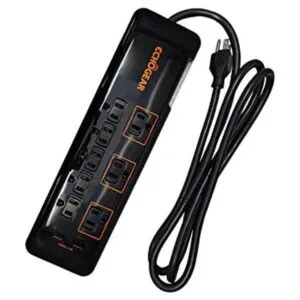 ECHOGEAR Protector de sobretensiones de perfil bajo con 8_1