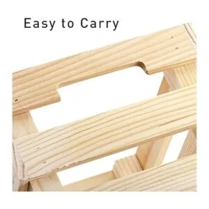 YOUEON Juego de 3 jaulas de madera rústica con asas cajas_4