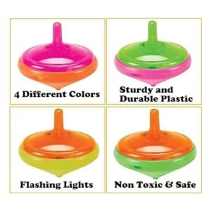 valor de combo 100 Pcs de trompos giratorios con luz LED_3