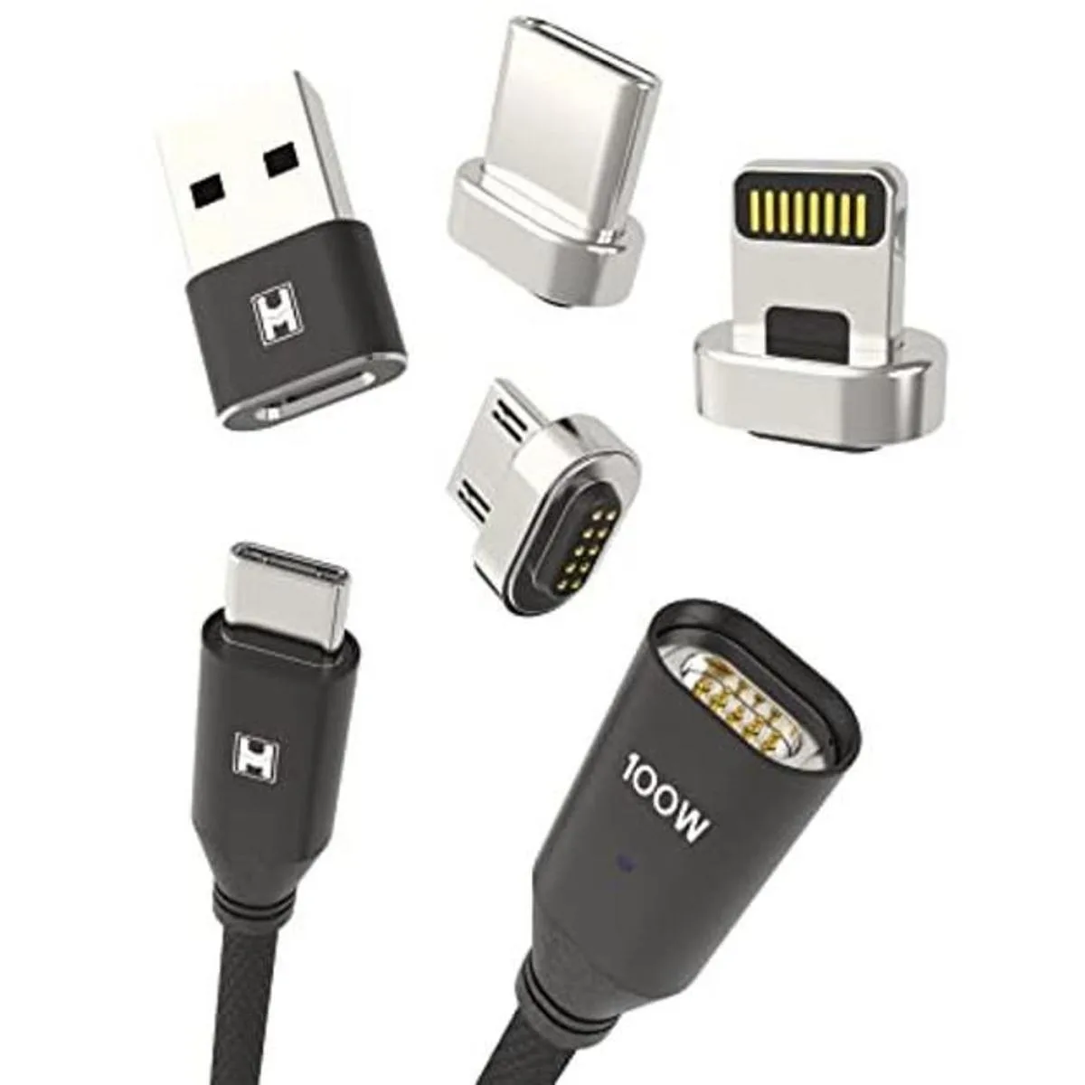 iHausmann Cable de carga magnético de 100 W de alta_1