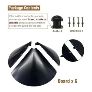 Garbuildman Deflector de ardilla para poste de comedero de_3