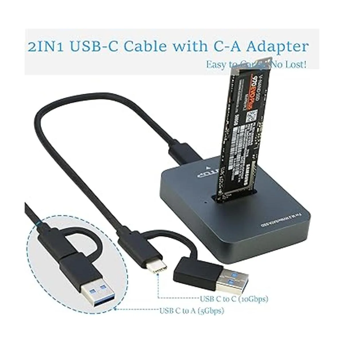 Estación de acoplamiento M.2 a USB adaptador RIITOP M.2_3