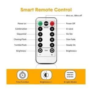 Paquete de 10 luces de hadas con función de temporizador_4