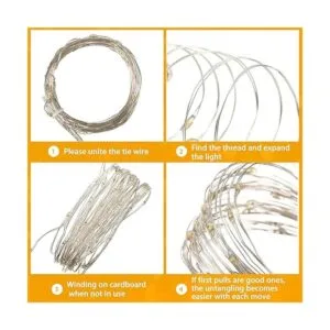 Paquete de 10 luces de hadas con función de temporizador_3