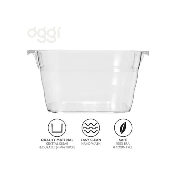 Oggi Bañera cuadrada acrílica para fiestas 16.75 x 14_2