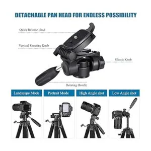 VICTIV Trípode de cámara de 74 pulgadas para Canon Nikon_4