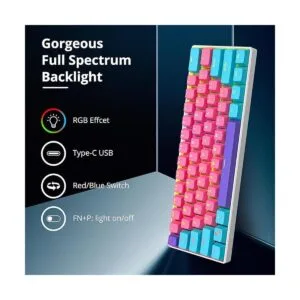 Fogruaden Teclado mecánico del 60 teclado para juegos_3