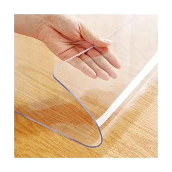 Mantel cuadrado de plástico de cristal lavable para mesa_1