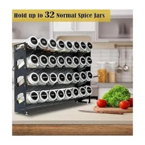 Ardier Organizador de especias de 4 niveles con 32 tarros_2