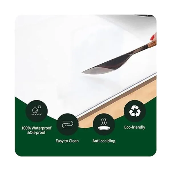 Mantel cuadrado de plástico de cristal lavable para mesa_4
