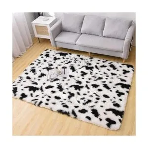 Aimuan Linda alfombra con estampado de vaca divertida_3