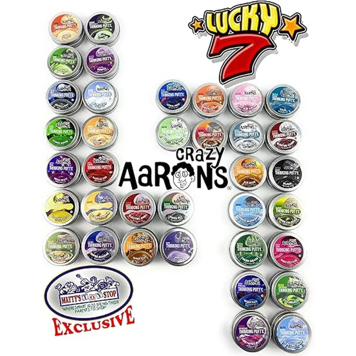 Crazy Aarons Putty Mini latas Lucky 7 Surprise Paquete_3