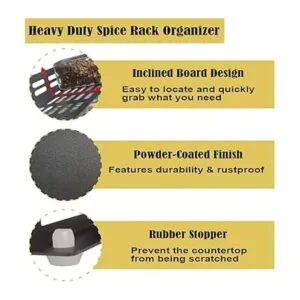 Ardier Organizador de especias de 4 niveles con 32 tarros_5