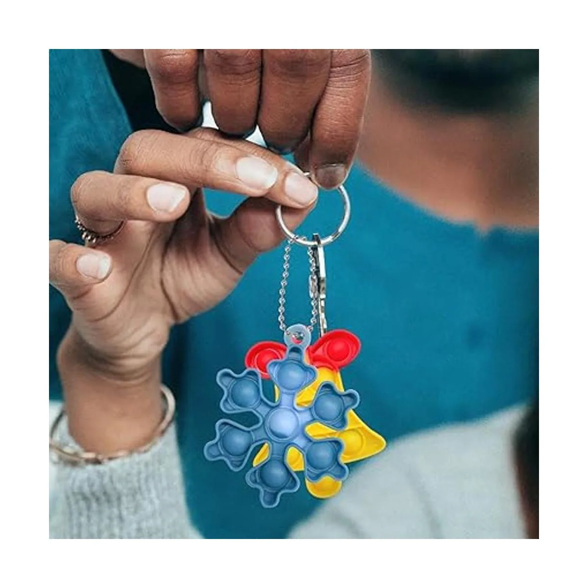 Christmas Mini Push Pop Bubble Fidget Toy Keychain Bubble_6