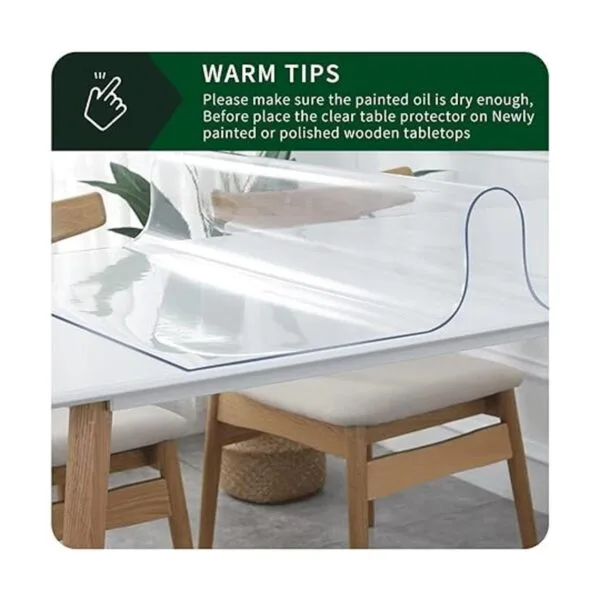 Mantel cuadrado de plástico de cristal lavable para mesa_3